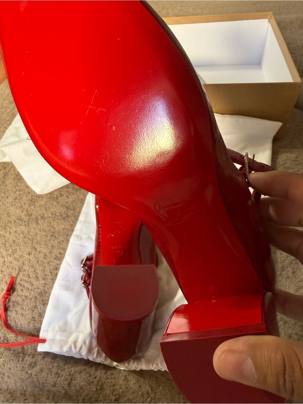 Christian Louboutin Red Shoe Box with Branded Label new and dust bags - Picture 8 of 12